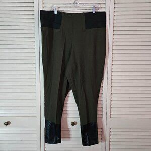 Eloquii Leggings with Faux Leather Detail